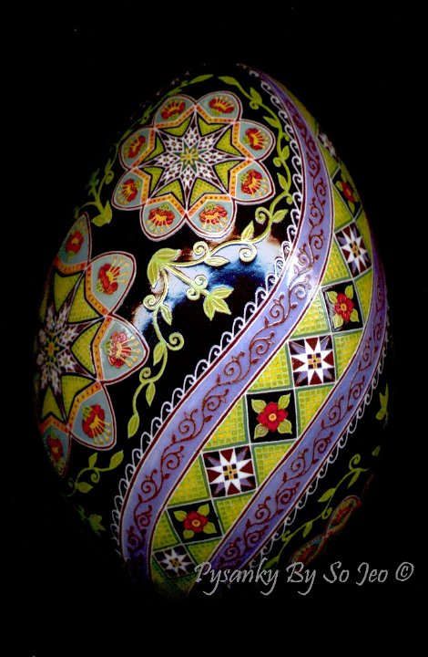 Ivys Starlight Garden Ukrainian Easter Egg Pysanky By So Jeo